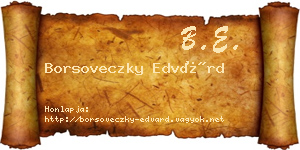 Borsoveczky Edvárd névjegykártya